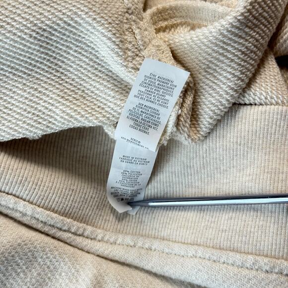 Aerie Oversized Don’t Be Crabby Sweatshirt Women SZ L White Red Casual Comfort - Picture 7 of 9